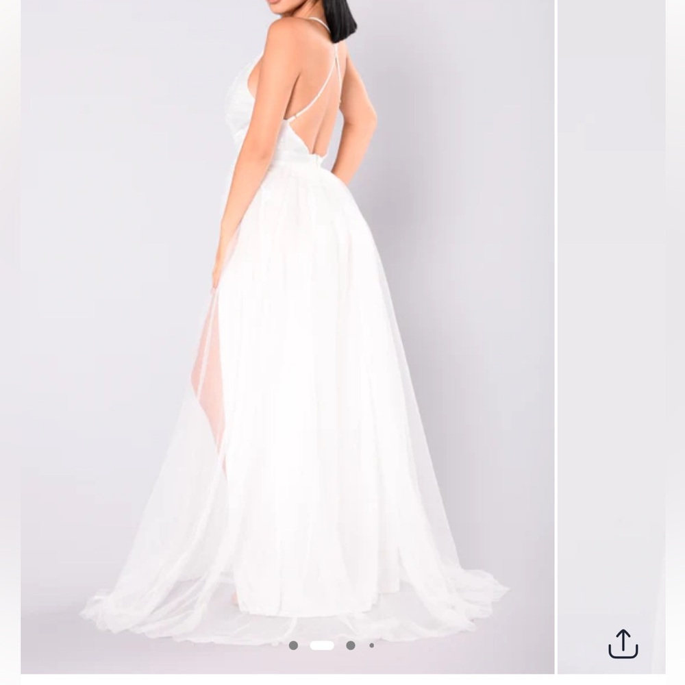 Fashion Nova White Backless Dress